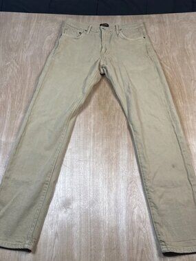 C.O.F. Studio Mens Tan Organic Canadian Straight Leg Jeans Size 32x32